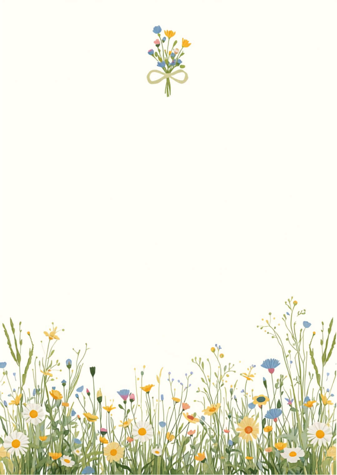 Mallen Sommaräng: svenska sommarblommor i vitt, gult och blått
